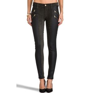 7 for All Mankind Sueded Skinny Jeans